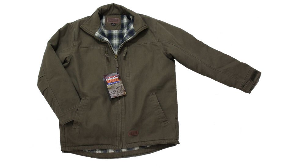 American Rebel Hoodless Cartwright Coat - Mens, Olive Green, Triple Extra Large, CJ-2001-OG-HL-274-3X