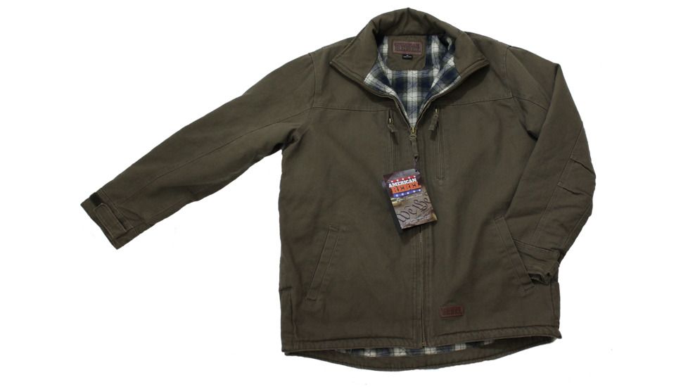American Rebel Hoodless Cartwright Coat - Mens, Olive Green, Triple Extra Large, CJ-2001-OG-HL-274-3X