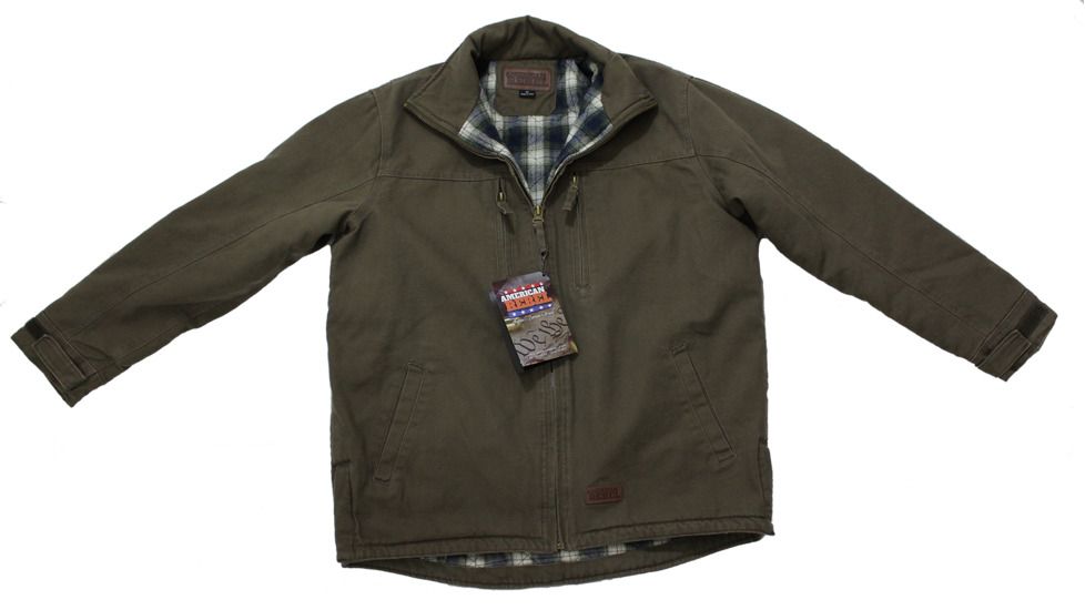 American Rebel Hoodless Cartwright Coat - Mens, Olive Green, Triple Extra Large, CJ-2001-OG-HL-274-3X