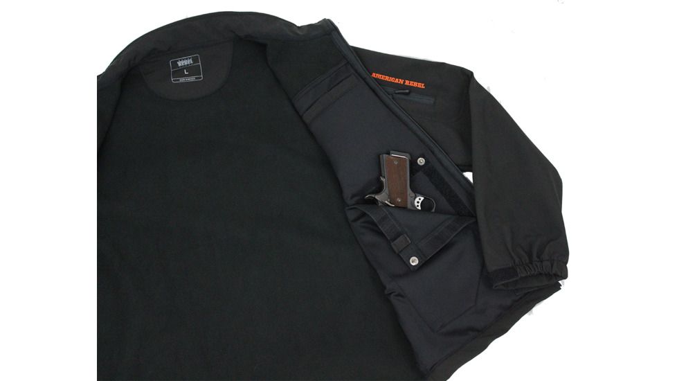 American Rebel Lightweight Freedom Concealed Carry Jacket - Mens, Black/Orange, Extra Large, MJ-2003-BK-OR-251-XL