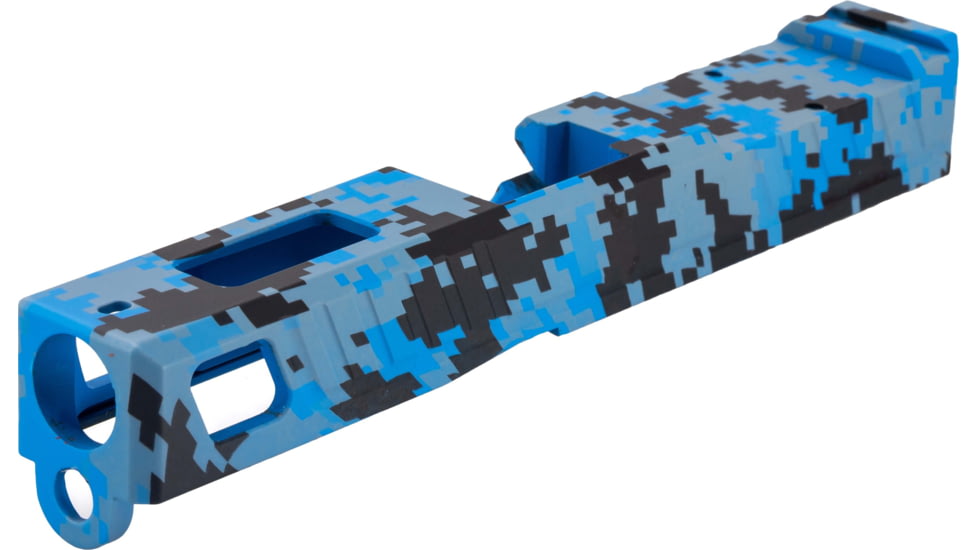 American Tactical Arms OPMOD ATA19 Badger Slide W/ Optic Cut, Glock 19, Gen 3, Blue Digital, SLD-ATA19-BDR-DIGI-BLUE-RMR