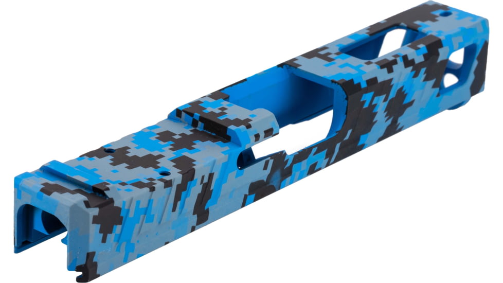 American Tactical Arms OPMOD ATA19 Badger Slide W/ Optic Cut, Glock 19, Gen 3, Blue Digital, SLD-ATA19-BDR-DIGI-BLUE-RMR