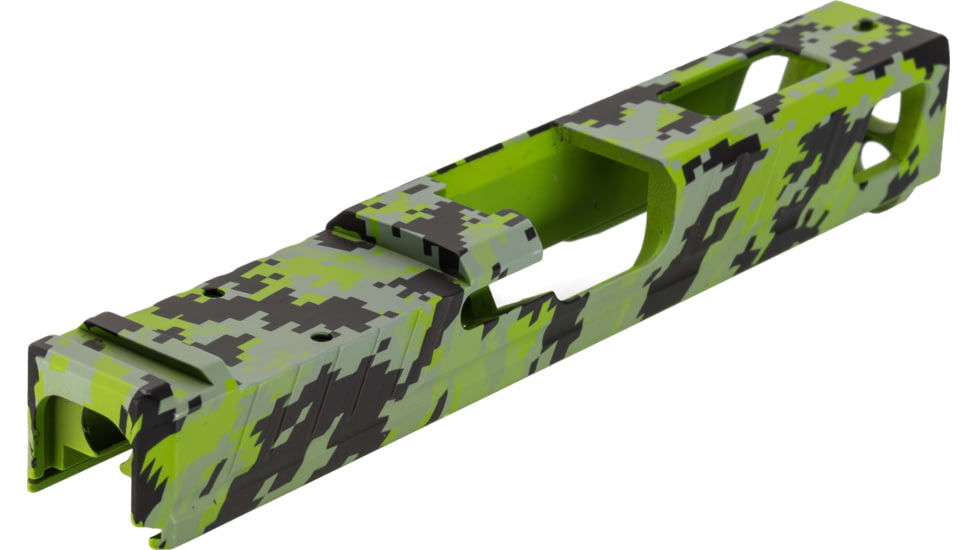 American Tactical Arms OPMOD ATA19 Badger Slide W/ Optic Cut, Glock 19, Gen 3, Green Digital, SLD-ATA19-BDR-DIGI-GRN-RMR