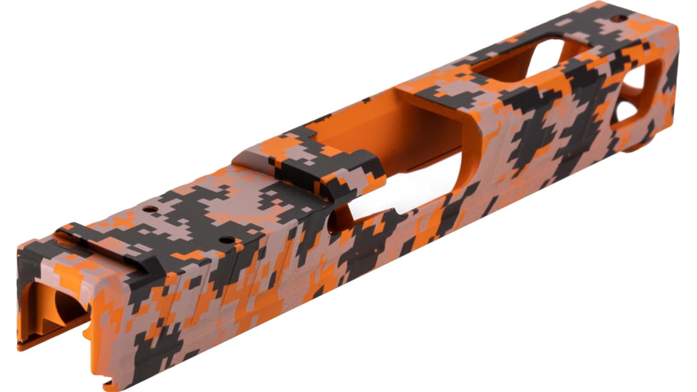 American Tactical Arms OPMOD ATA19 Badger Slide W/ Optic Cut, Glock 19, Gen 3, Orange Digital, SLD-ATA19-BDR-DIGI-ORNG-RMR
