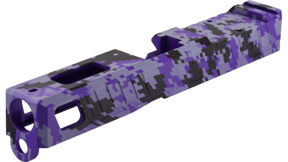 EDEMO American Tactical Arms OPMOD ATA19 Badger Slide W/ Optic Cut, Glock 19, Gen 3, Purple Digital, SLD-ATA19-BDR-DIGI-PURP-RMR, EDEMO1