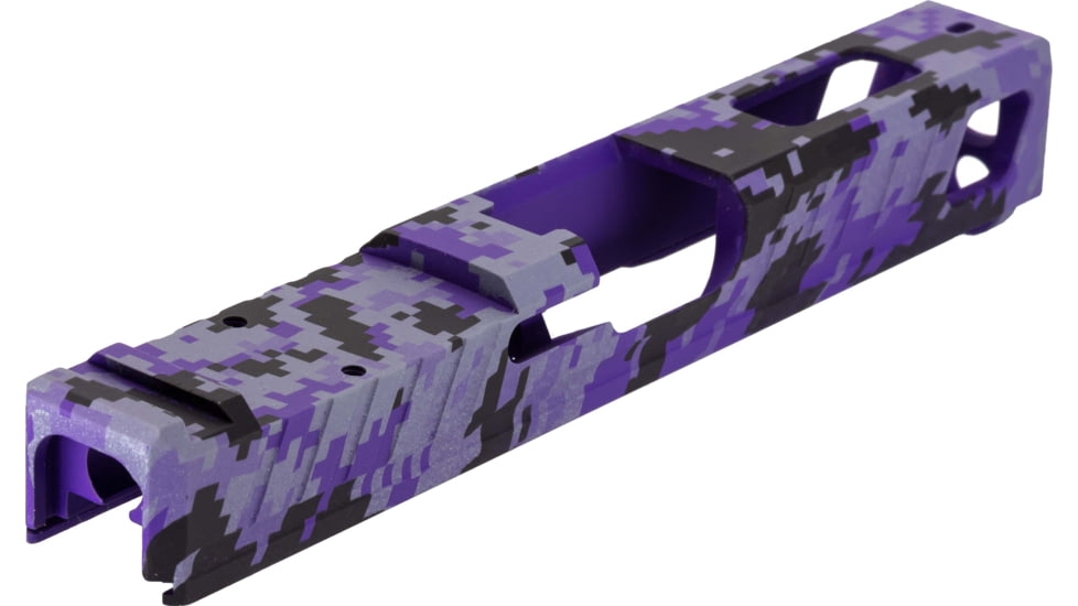 EDEMO American Tactical Arms OPMOD ATA19 Badger Slide W/ Optic Cut, Glock 19, Gen 3, Purple Digital, SLD-ATA19-BDR-DIGI-PURP-RMR, EDEMO1