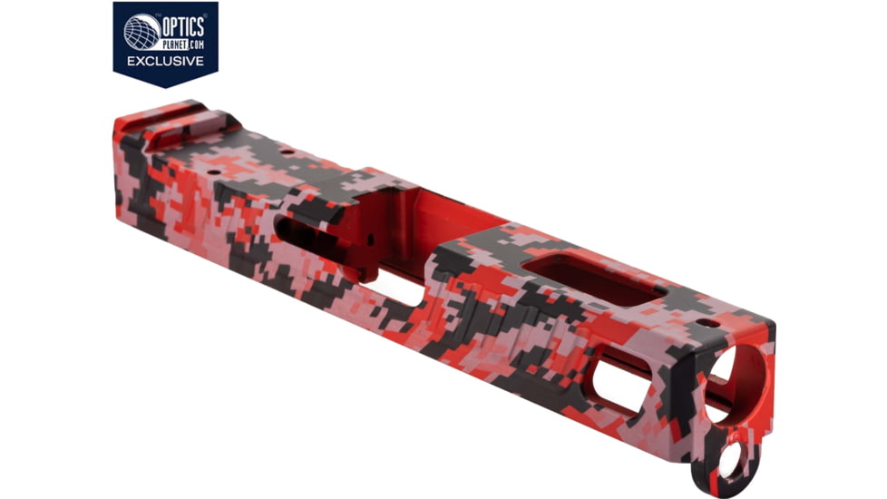 American Tactical Arms OPMOD ATA19 Badger Slide W/ Optic Cut, Glock 19, Gen 3, Red Digital, SLD-ATA19-BDR-DIGI-RED-RMR