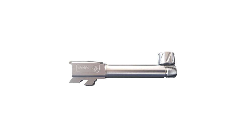 American Tactical Imports Replacement Barrel For Glock 43, 110 Right Hand Twist, Threaded With Threaded Protector, Silver, ATIBG43T
