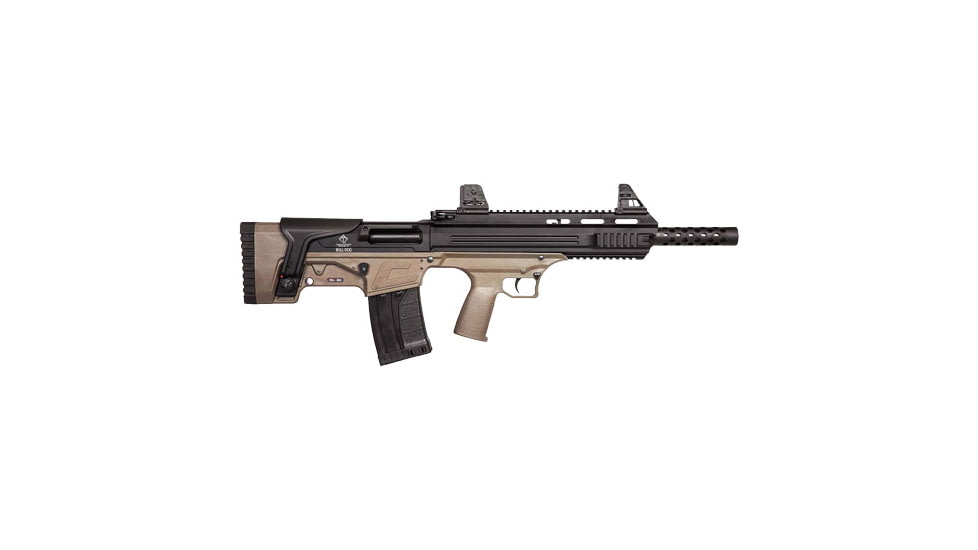 American Tactical Imports Bulldog Bullpup 3in Tactical Semi-Auto Shotgun, 12 Gauge, 18.5in BBL, Synthetic Black/Tan Stock, 1 Mag Included, 5RD Capacity, Black, ATIG12BDT