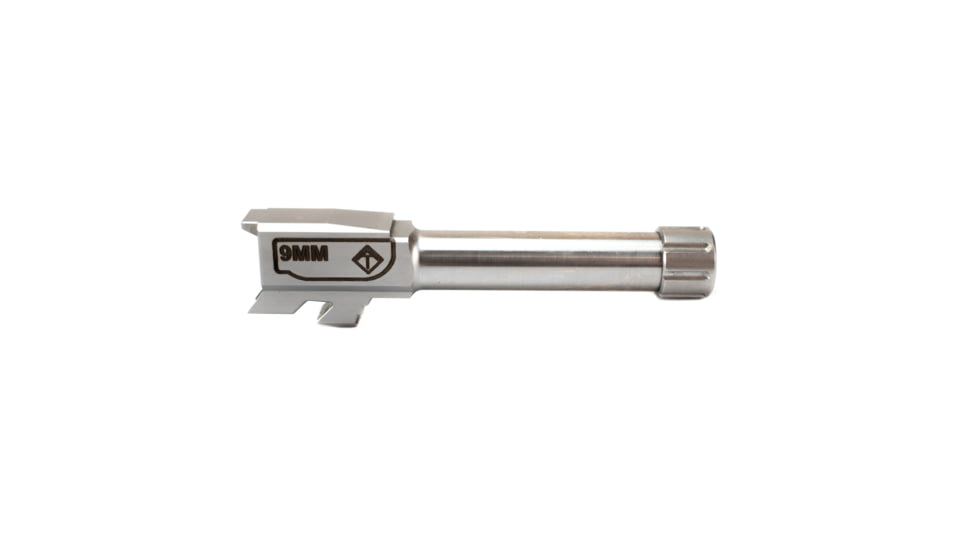 American Tactical Imports Match Grade Threaded Replacement Barrel, Glock 43, 1x10 Right Hand Twist, w/ Threaded Protector, Silver, ATIBG43T
