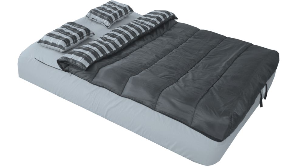 American Trails 6 Piece Queen Airbed Bedding Set, Black/Gray, NA AT-ASP3380