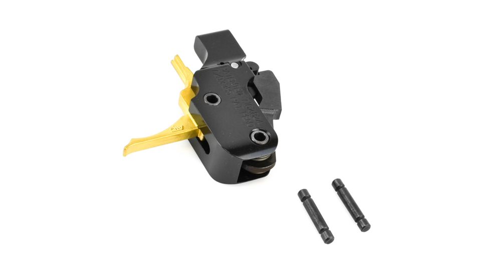 American Trigger AR Gold Flat .223/5.56 AR 15 Drop-In Trigger, Gold, ARGOLD-FLAT-ADJ