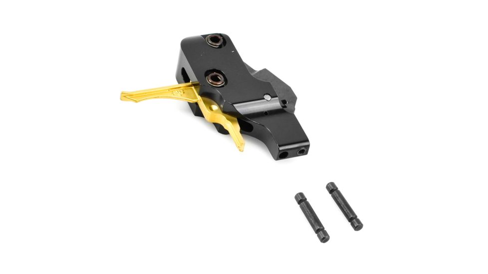American Trigger AR Gold Flat .223/5.56 AR 15 Drop-In Trigger, Gold, ARGOLD-FLAT-ADJ