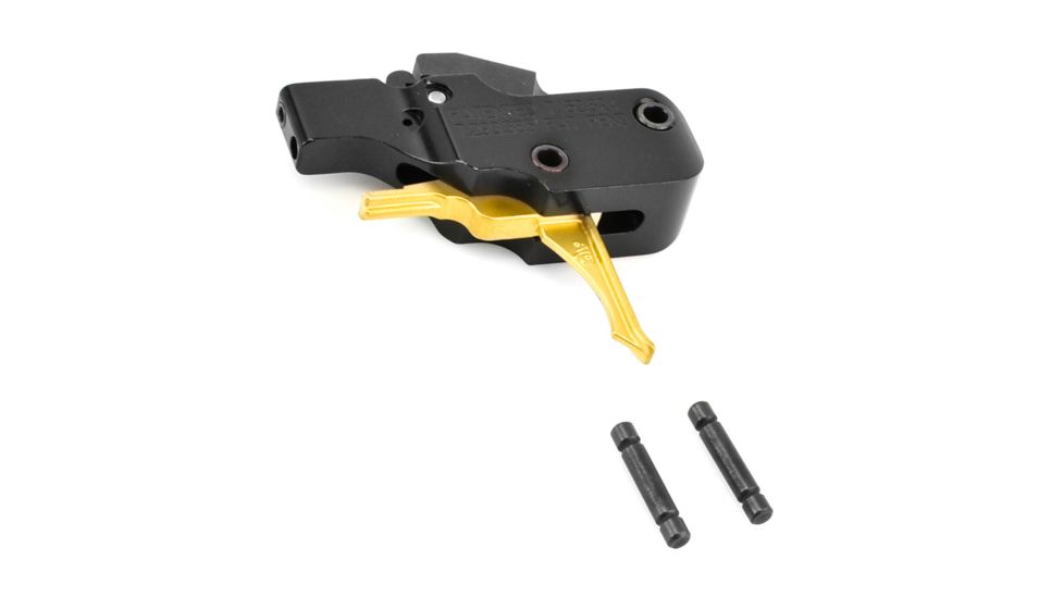 American Trigger AR Gold Flat .223/5.56 AR 15 Drop-In Trigger, Gold, ARGOLD-FLAT-ADJ