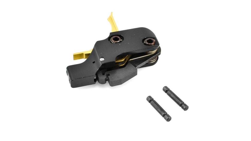 American Trigger AR Gold Flat .223/5.56 AR 15 Drop-In Trigger, Gold, ARGOLD-FLAT-ADJ