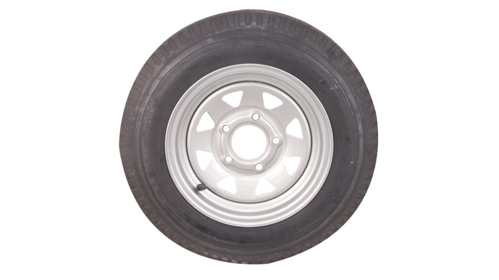 Americana Tire And Wheel Economy Bias Tire And Wheel St175/80D13 D/5 Hole Galvanized Spoke Rim, 31242