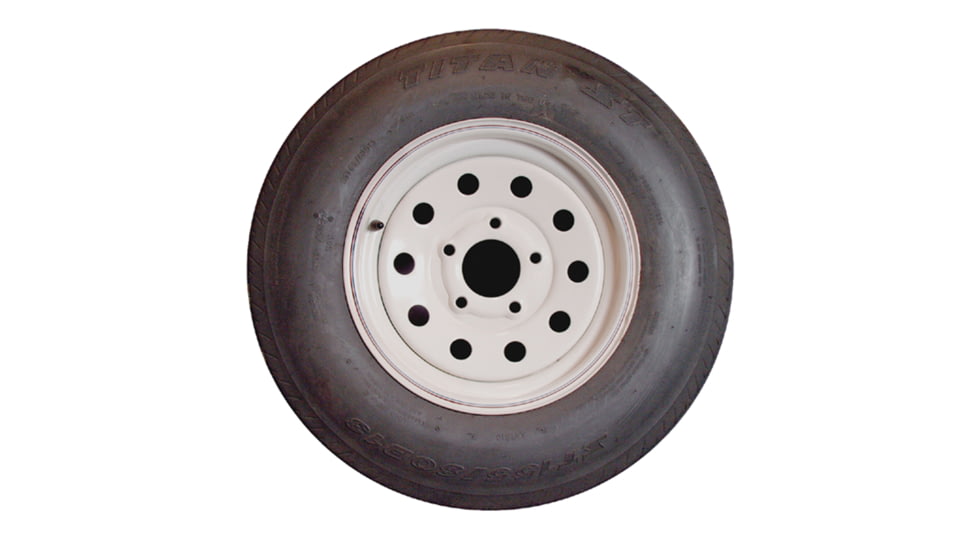 Americana Tire And Wheel Economy Bias Tire And Wheel St205/75D15 C/5-Hole - Painted Modular Rim, Silver, 3S636