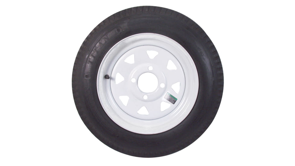 Americana Tire And Wheel Economy Radial Tire And Wheel St205/75R14 C/5-Hole Pinstripe Spoke Rim, White, 32153