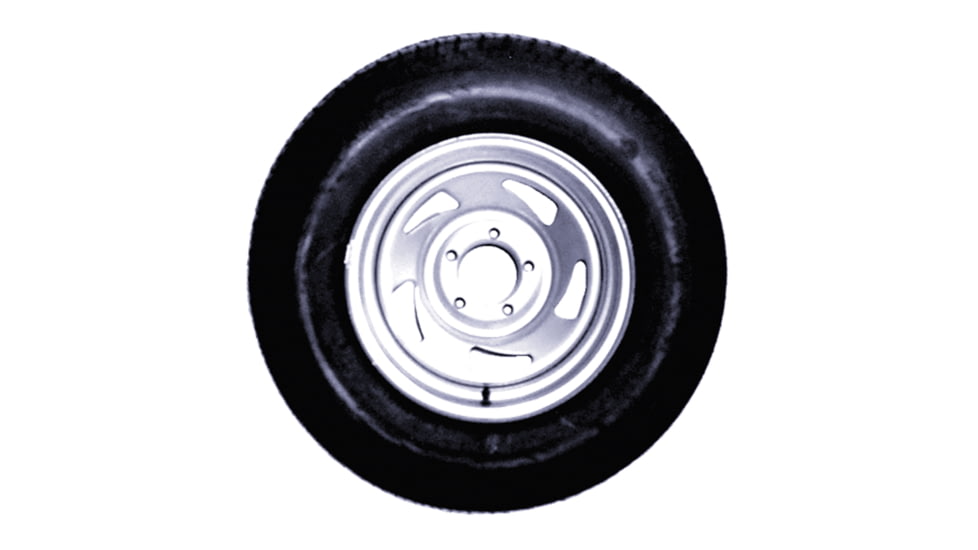 Americana Tire And Wheel Economy Radial Tire And Wheel St205/75R15 C/5-Hole - Painted Directional Rim, Silver, 32386