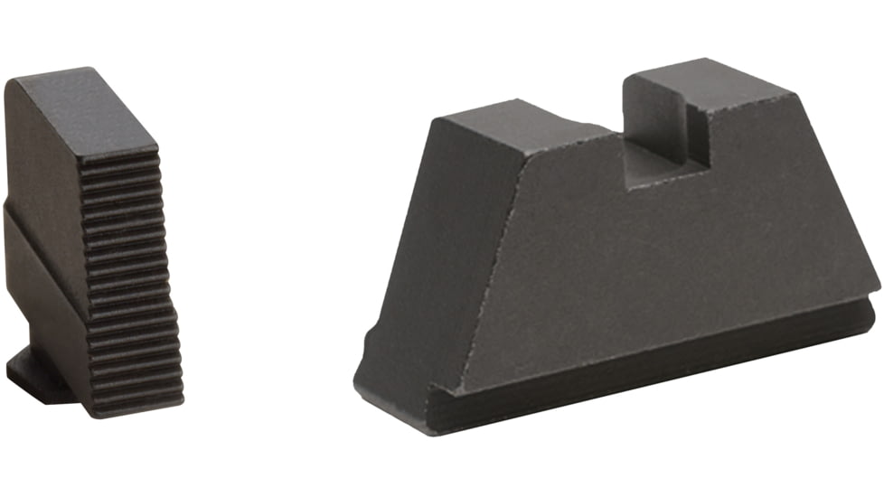 AmeriGlo 6XL Tall Black serrated .434in FRONT, Flat Black .531in REAR, Fits all Glock except 42,43, 44, 48, GL-526