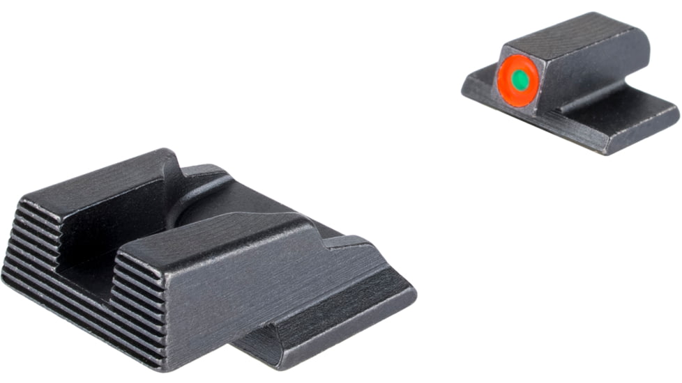 AmeriGlo Protector Tritium Square-Notch Pistol Night Sight Set, Smith &amp; Wesson Bodyguard 2.0, Orange Front Sight Outline, Black, SWBG-436