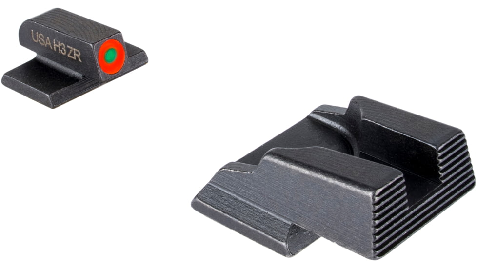 AmeriGlo Protector Tritium Square-Notch Pistol Night Sight Set, Smith &amp; Wesson Bodyguard 2.0, Orange Front Sight Outline, Black, SWBG-436