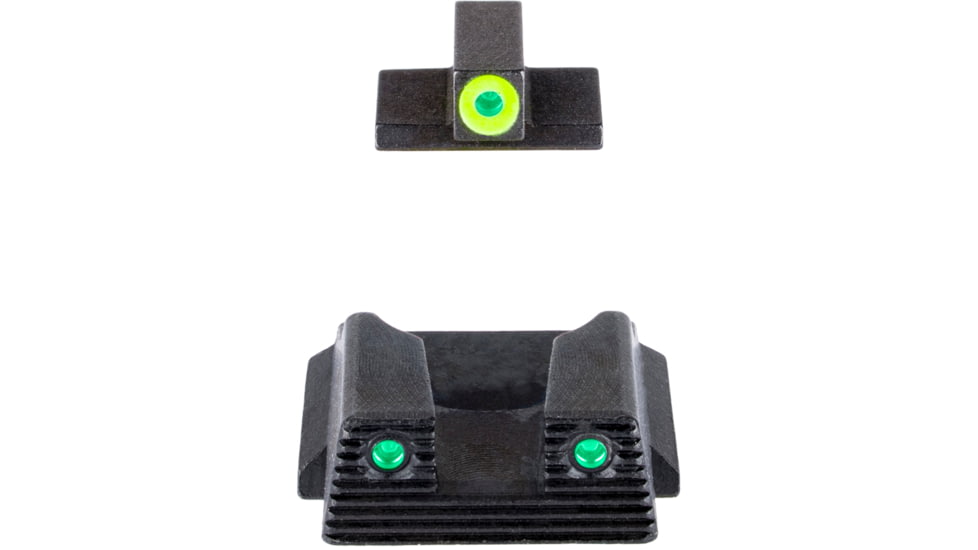 AmeriGlo Trooper Tritium Square-Notch Pistol Night Sight Set, Smith &amp; Wesson Bodyguard 2.0, Orange Front Sight Outline, Black Outline Rear Sight, Black, SWBG-822