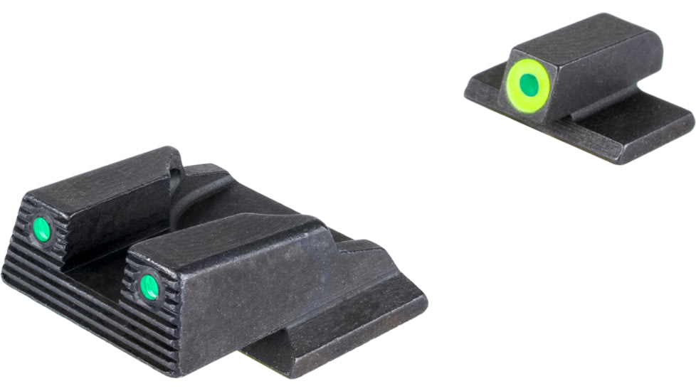 AmeriGlo Trooper Tritium Square-Notch Pistol Night Sight Set, Smith &amp; Wesson Bodyguard 2.0, Orange Front Sight Outline, Black Outline Rear Sight, Black, SWBG-822