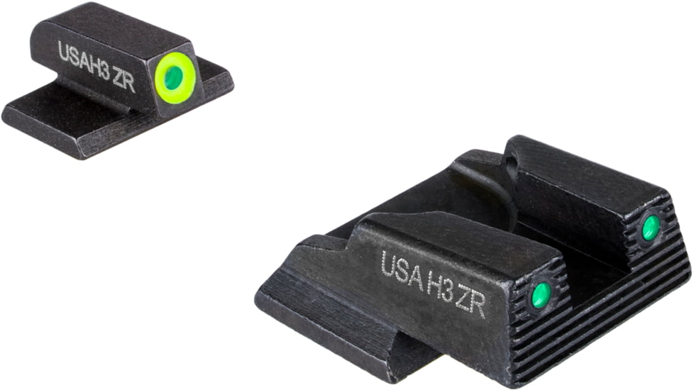 AmeriGlo Trooper Tritium Square-Notch Pistol Night Sight Set, Smith &amp; Wesson Bodyguard 2.0, Orange Front Sight Outline, Black Outline Rear Sight, Black, SWBG-822