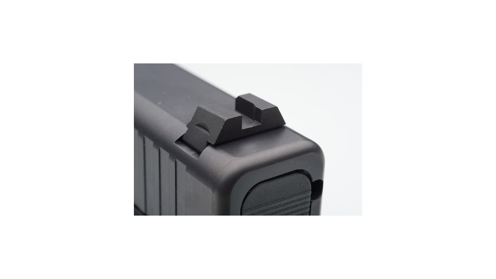 Ameriglo Black Rear Sight Flat Notch Classic .256 Height .150 Width For Glock 42/43
