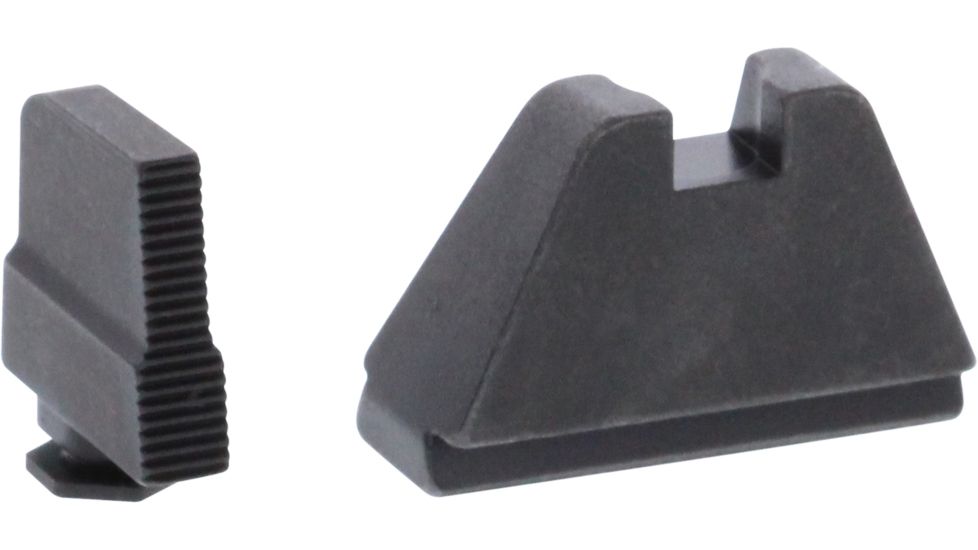 Ameriglo Black Suppressor Set Sight Flat Notch Classic .507 Height .150 Width For Glock Pistols