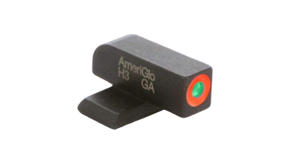 AmeriGlo Front Only-Green Tritium, Orange Outline Front .220in H .140in W, SA-212-220-OR