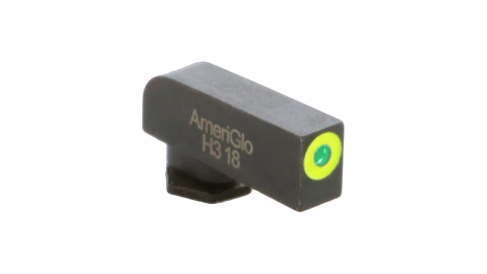 AmeriGlo Glock Pro-Glo Tritium Front Pistol Sights, Front Only, Green Tritium Lamp, LumiGreen Outline .180in H .125in W, GL-212T-180-GRC
