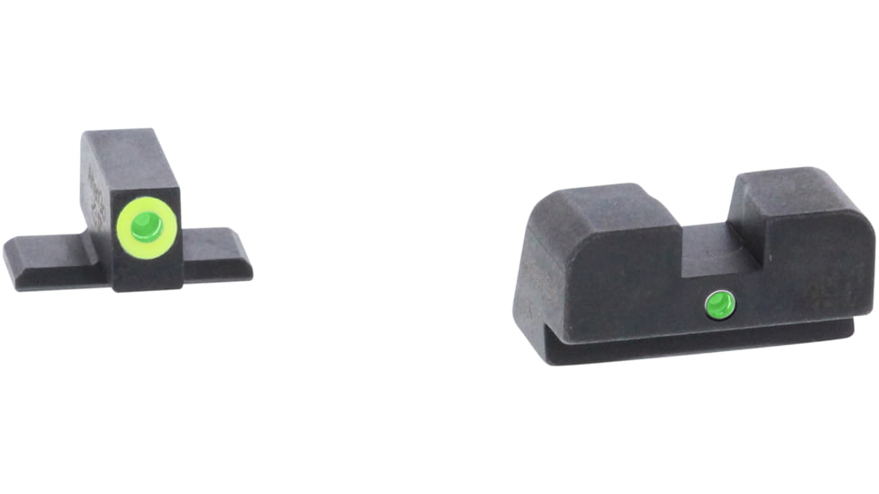 AmeriGlo Green Tritium Lamp, LumiGreen Outline FRONT, Green Single Dot REAR, XD-301