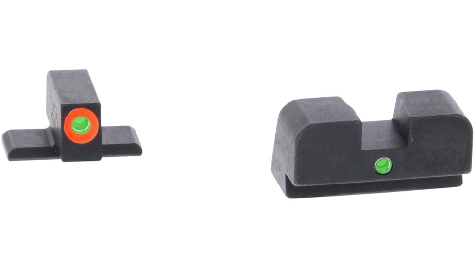 AmeriGlo Green Tritium Lamp, Orange Outline FRONT, Green Single Dot REAR, XD-201