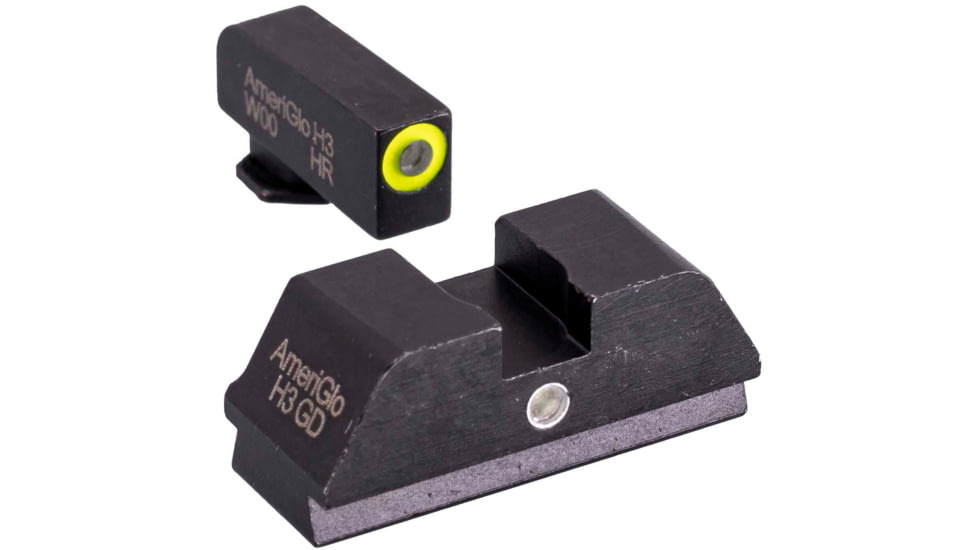 AmeriGlo i-Dot Night Sight Set for Walther PDP w/Green Tritium LumiGreen Outline Front/ i-Dot Rear, WA-301