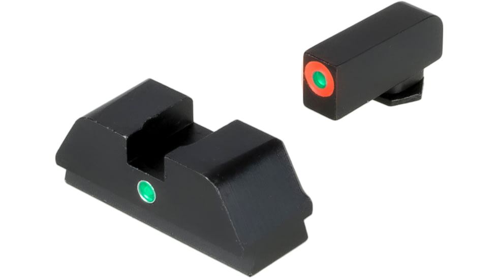 AmeriGlo i-Dot Night Sight Set for Walther PDP w/Green Tritium Orange Outline Front/ i-Dot Rear, WA-201