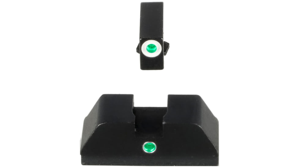 AmeriGlo i-Dot Night Sight Set for Walther PDP w/Green Tritium White Outline Front/ i-Dot Rear, WA-101