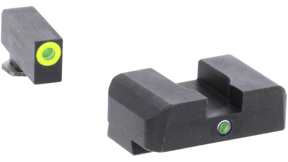 AmeriGlo I-Dot Night Sight Set, Glock 17/19/19x/26 Gen 5, Green Tritium LimeGreen Lumi Outline, GL-5301