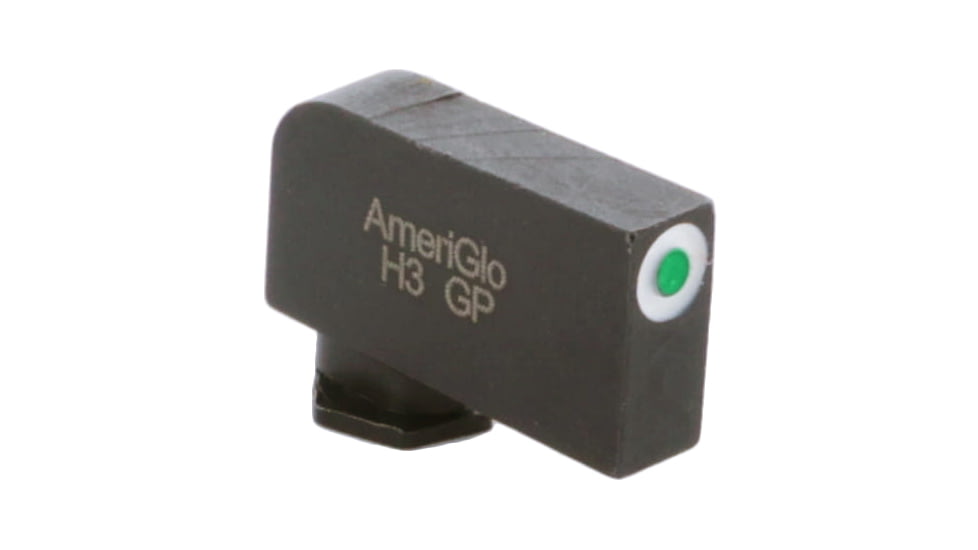 Ameriglo Night Sight, FRONT Only - Green w/ White Outline - For Glocks, .280 Height GL-112-280