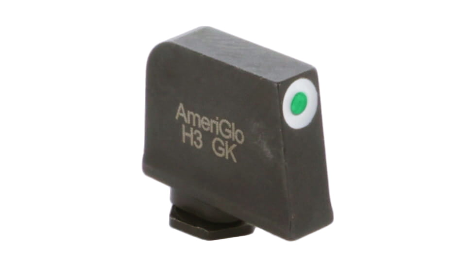 Ameriglo Night Sight, FRONT Only - Green w/ White Outline - For Glocks, .350 Height GL-112-350