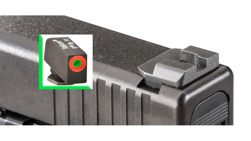 Ameriglo Night Sight Set, Spec. Combo, Hack - Green/Orange Front, Serr. Black Rear - Fits Glocks 17/19/22 GL-433