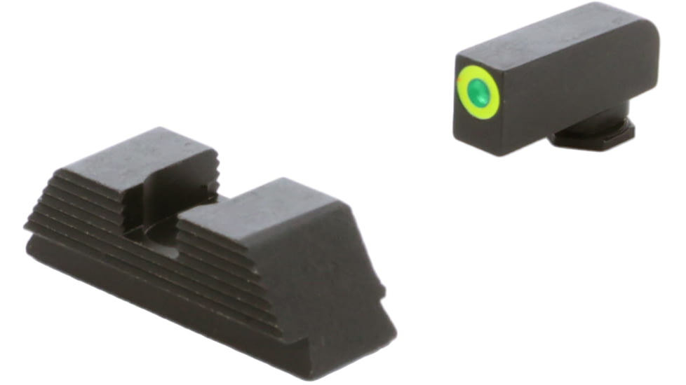 AmeriGlo Protector Sight Set for Walther PDP w/Green Tritium LumiGreen Outline Front/ Black Serrated Rear, WA-533