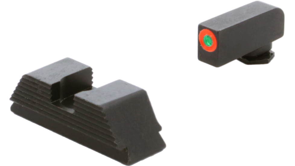 AmeriGlo Protector Sight Set for Walther PDP w/Green Tritium Orange Outline Front/ Black Serrated Rear, WA-433