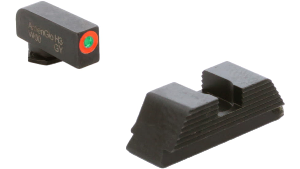 AmeriGlo Protector Sight Set for Walther PDP w/Green Tritium Orange Outline Front/ Black Serrated Rear, WA-433