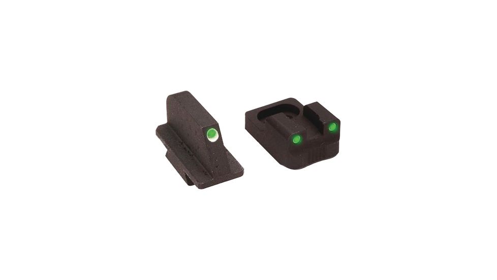 Ameriglo Remington Shotgun Night Sight - Rifle Style - Complete Set, Tritium Green Front / Green Rear, Models 870, 1100, 1187 RM-301