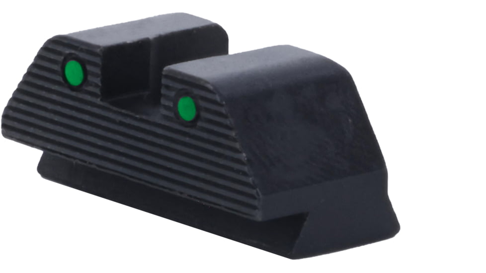 AmeriGlo Smith and Wesson Rear Sight, Green Tritium 2-Dot Black Outlines .335inH .165in Sq Notch, Smith &amp; Wesson, SW-2875R