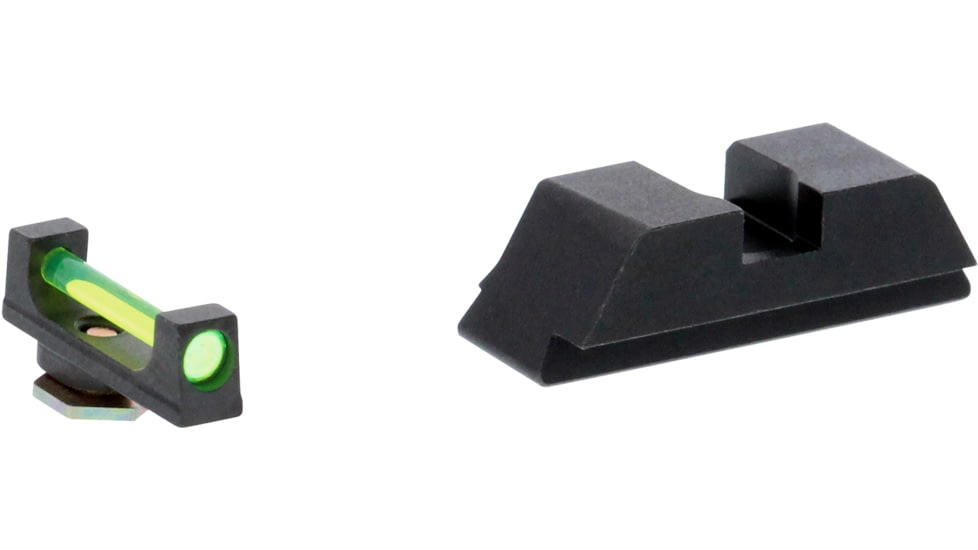 AmeriGlo Specialty Sight Set for Glock 17/19/19X/26/45 w/Green Fiber Front/ Black Rear, GFT-125