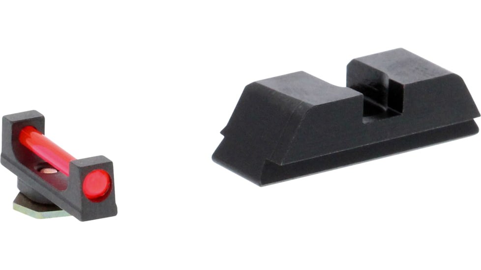 AmeriGlo Specialty Sight Set for Glock 17/19/19X/26/45 w/Red Fiber Front/ Black Rear, GFT-124