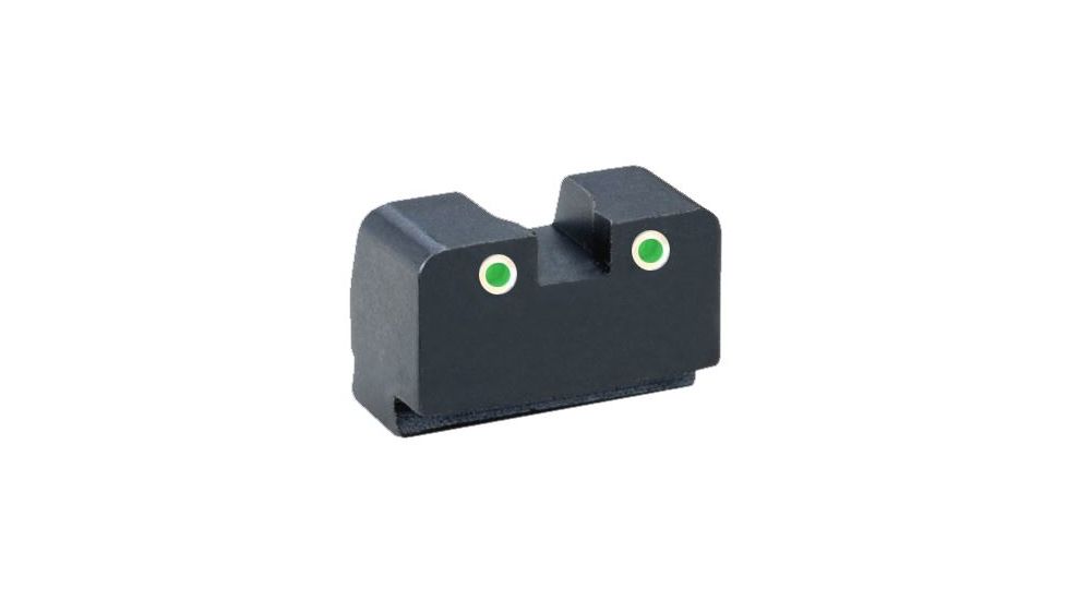 AmeriGlo Tritium Rear Sight Sig Tritium 2 Dot Rear, GRN w white Outline Height .350in., suppressor use SG-181R